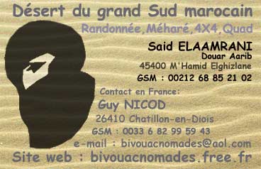 Carte de visite du site Web